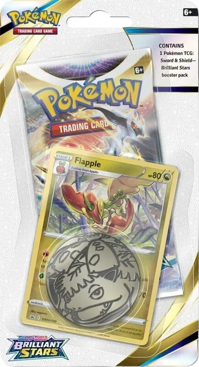 Pokemon Sword & Shield Brilliant Stars Premium Checklane Blister [Flapple]