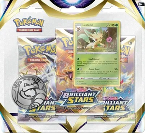 Pokemon Sword & Shield Brilliant Stars 3-Pack Blister [Leafeon]