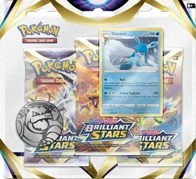 Pokemon Sword & Shield Brilliant Stars 3-Pack Blister [Glaceon]