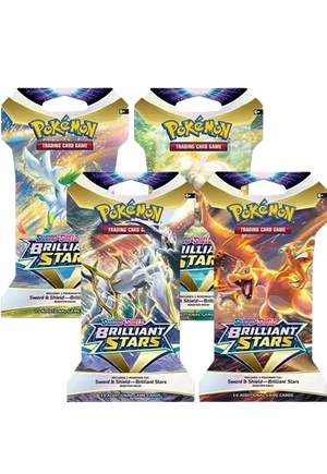 Pokemon Sword & Shield Brilliant Stars Sleeved Art Set [4 Sleeved Booster Packs]