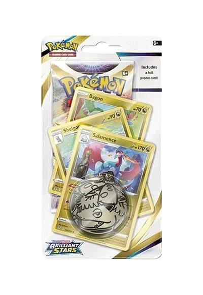 Pokemon Sword & Shield Brilliant Stars Premium Checklane Blister [Bagon Evolution Line]