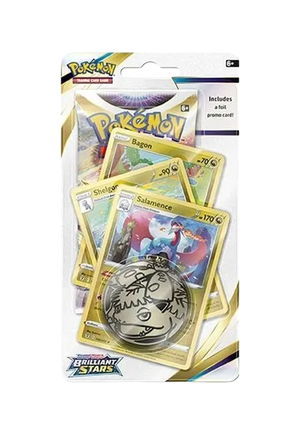 Pokemon Sword & Shield Brilliant Stars Premium Checklane Blister [Bagon Evolution Line]
