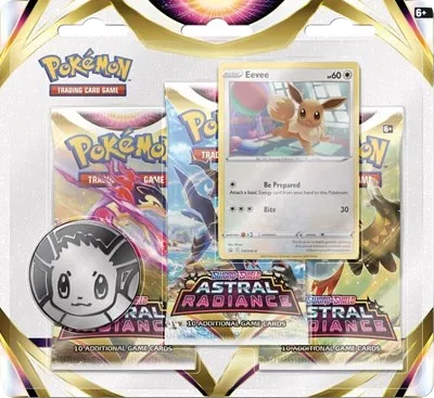 Pokemon Sword & Shield Astral Radiance 3-Pack Blister [Eevee]