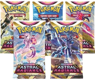 Pokemon Sword & Shield Astral Radiance Art Set [5 Booster Packs]