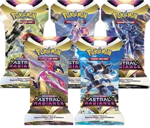 Pokemon Sword & Shield Astral Radiance Sleeved Art Set [5 Sleeved Booster Packs]