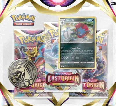 Pokémon Lost Origin 3-Pack Blister [Weavile]