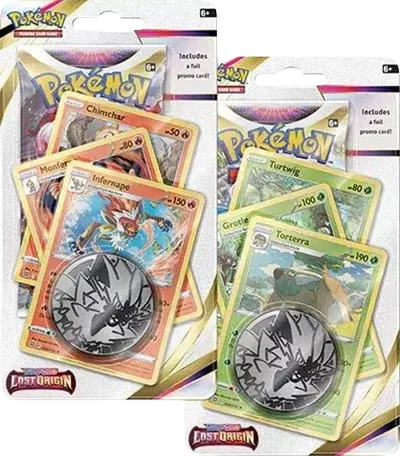 Pokémon Lost Origin Premium Checklane Blister Set [Chimchar & Turtwig]