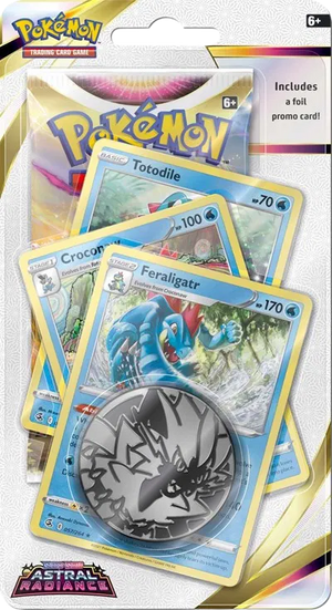 Pokemon Sword & Shield Astral Radiance Premium Checklane Blister [Totodile Evolution Line]