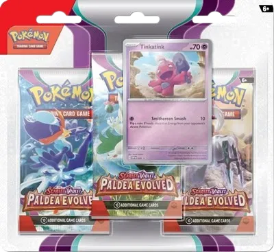 Pokémon Paldea Evolved 3-Pack Blister [Tinkatink]