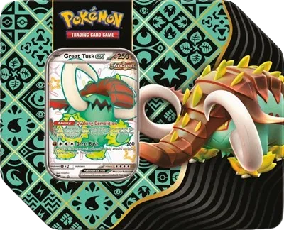 Paldean Fates Tin [Shiny Great Tusk ex]
