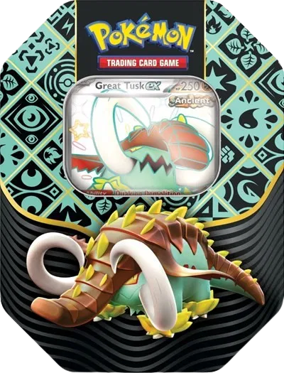 Paldean Fates International Tin [Shiny Great Tusk ex]