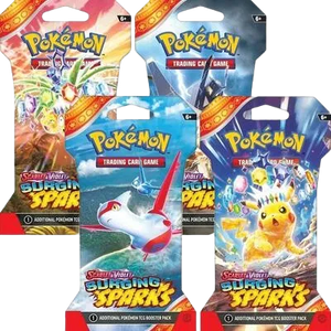 Surging Sparks Sleeved Booster Pack Art Set (4 Packs)