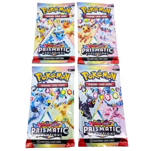 Prismatic Evolutions Booster Pack Art Set (4 Packs)