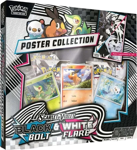 Black Bolt & White Flare Poster Collection [Snivy, Tepig & Oshawott]