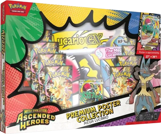 Mega Evolution Ascended Heroes Premium Poster Collection Mega Lucario