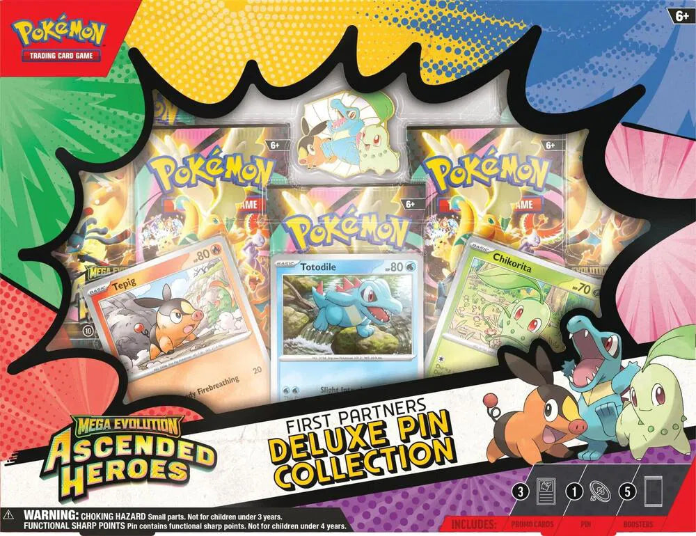 Mega Evolution Ascended Heroes First Partners Deluxe Pin Collection